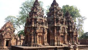 The Banteay Srei towers