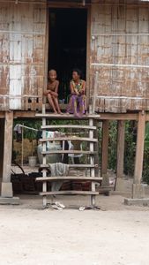 Rural villagers relax near Kratie, Northern Cambodia