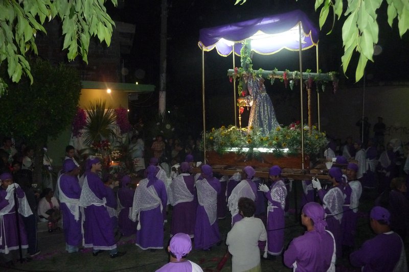 A religious parade in Juayua