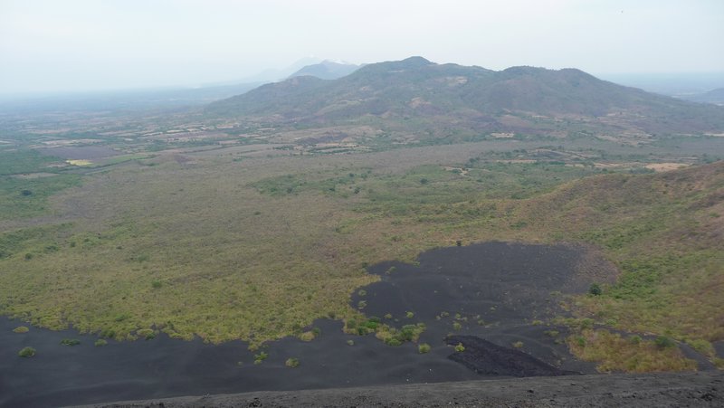 View of Los Maribios volcano range from Cerro Negro