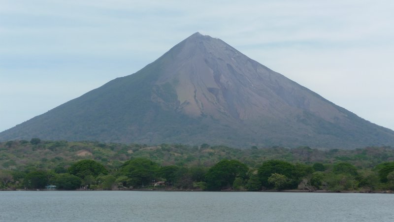 Volcan Conception makes a dramatic scene when arriving on Ometepe