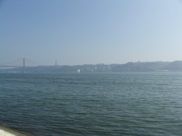 bridge as Golden Gate and the replica of Corcovado