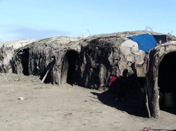 The houses of the Massai village