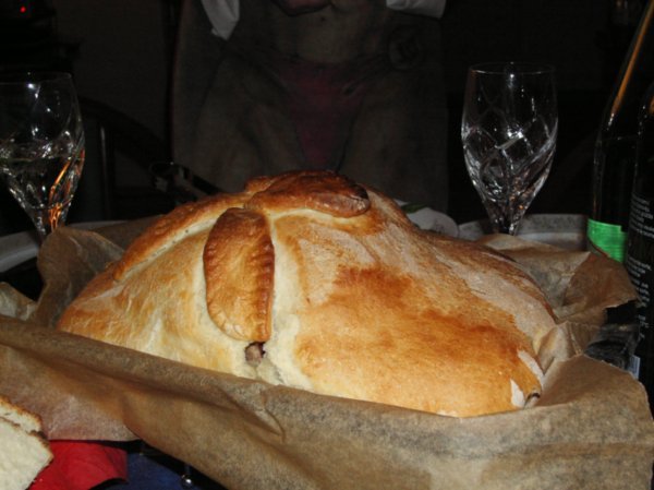 the Easter Croatian Dish: ham in bread homemade