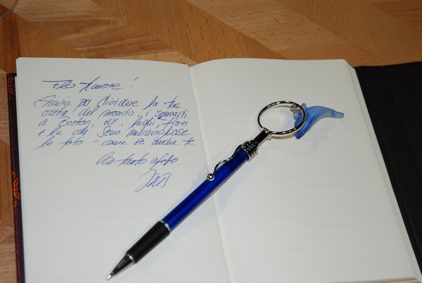 guest book and very special pen