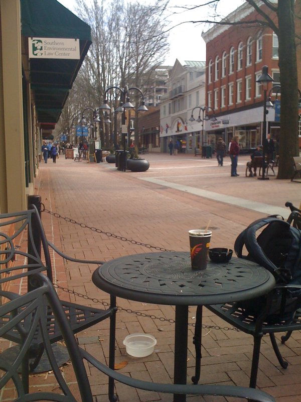 my favorite coffee terrace in Charlottesville VA