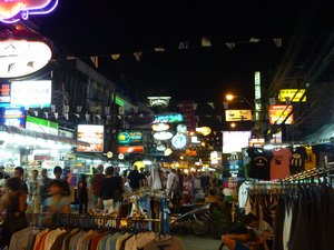 Bangkok - Le fameux Kaos Sand Road (vide compare a il y a 2 ans, mais quand meme impressionnant)