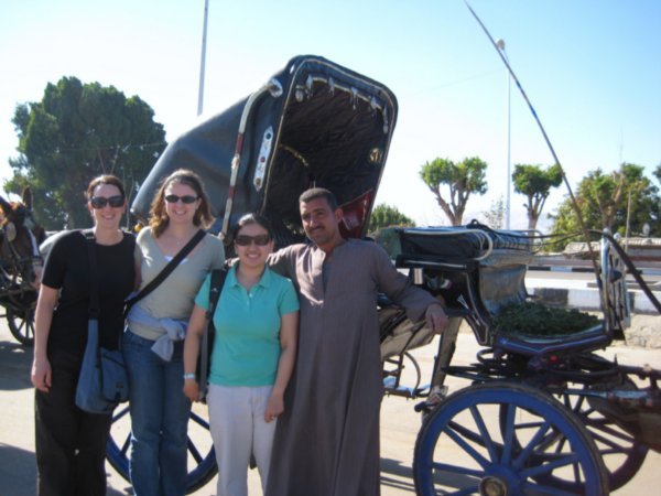 Lauren, Khanh and I with our carriage driver