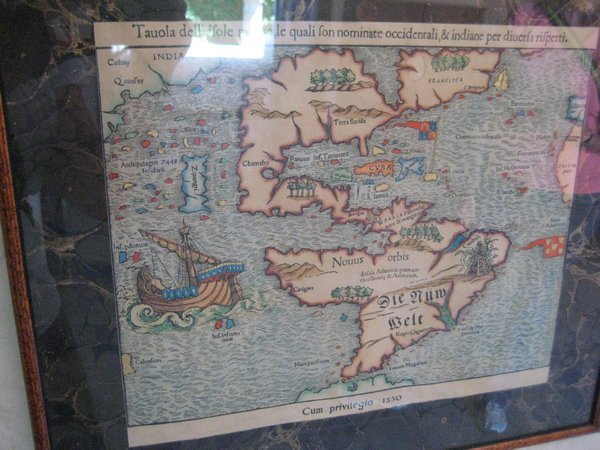 map of Americas in 1500s