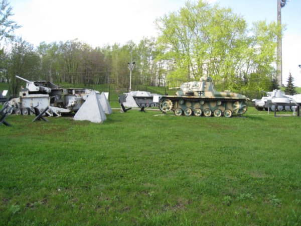 Open air Tank museum in Park Pobedi