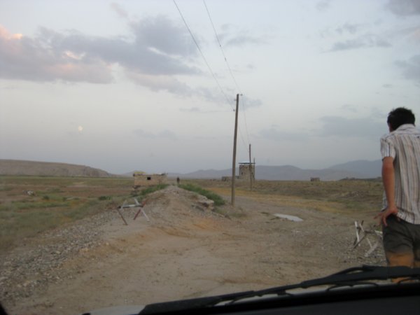 Me approaching the sentry in Turkey-Iran border