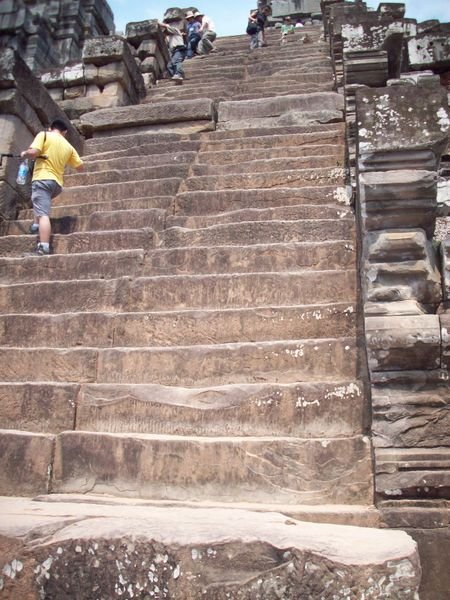 Some of the insanely high steps we climbed 