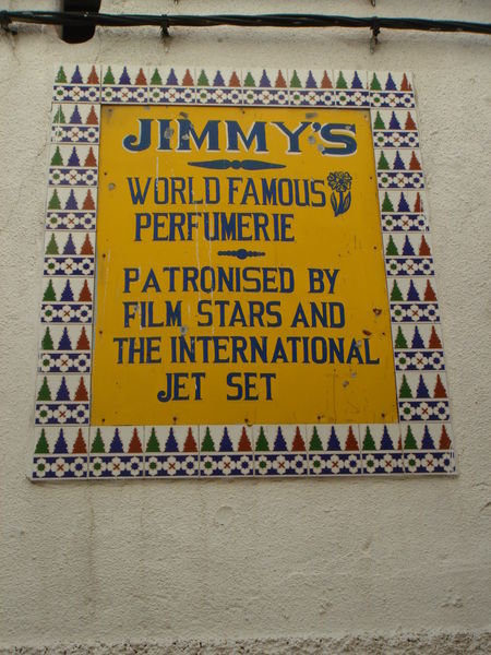 Sign on a building in the dingiest street in Tangier