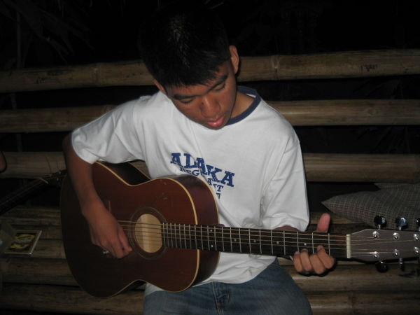 Am playing guitar