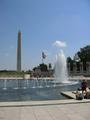 The WWII Memorial and the Washington Memorial