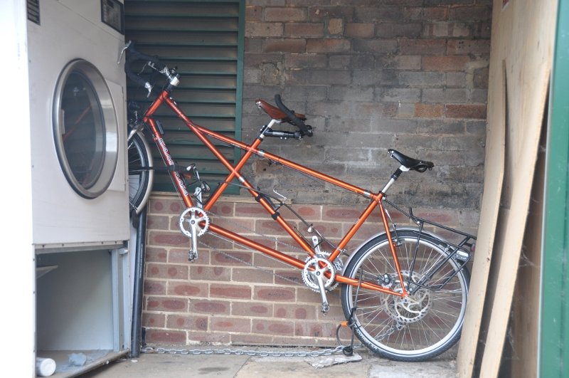 How to fit a tandem in a bike shed