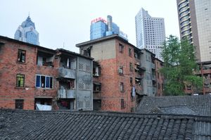 Chengdu rooftop view