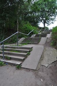 Bike friendly steps on the North Sea Cycle Route