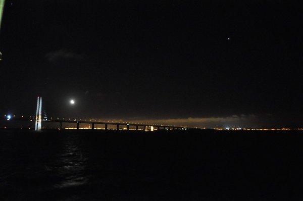 Oresund bridge by night