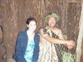 Sitting with a Maori tribesman!