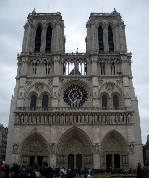 The front of Notre Dame