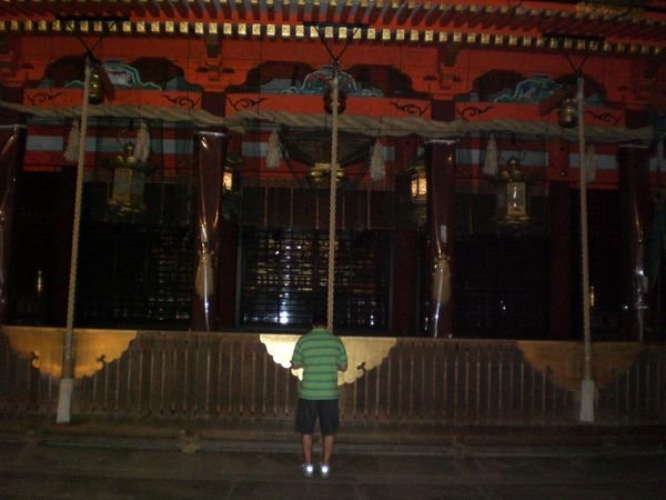 Praying at a temple
