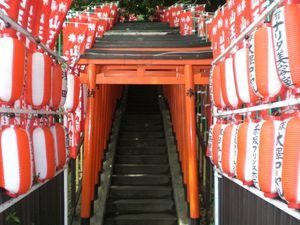 The famous steps of Hie Jinja shrine