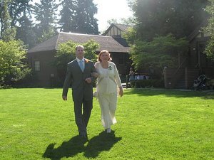 Todd escorting the mother of the bride