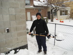 Shoveling snow for the first time this year