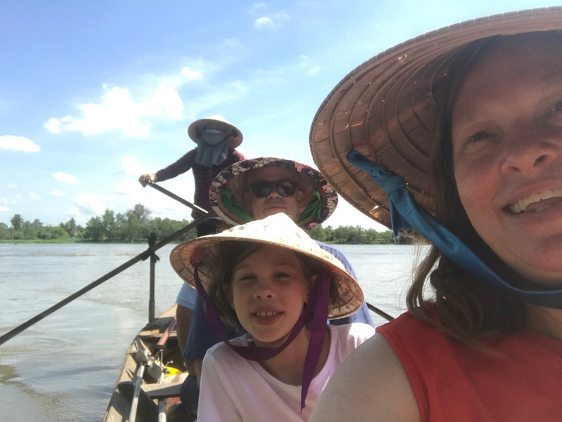 Sampan ride on Mekong Delta