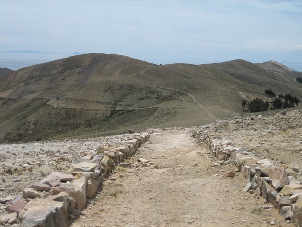 Long road on Isla del Sol