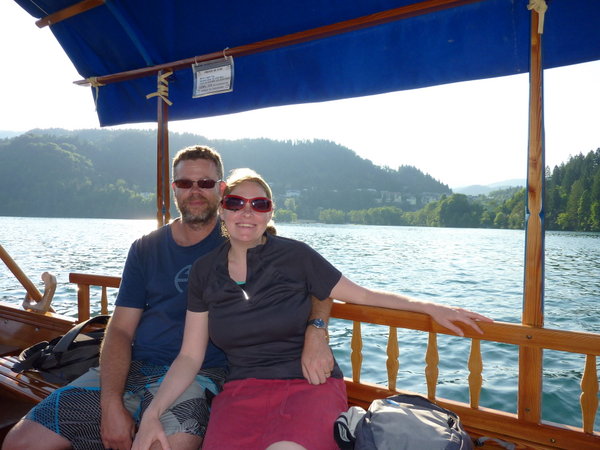 Romantic gondola on Lake Bled