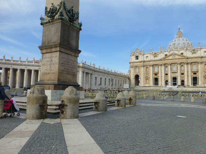 The piazza in front of St Peters