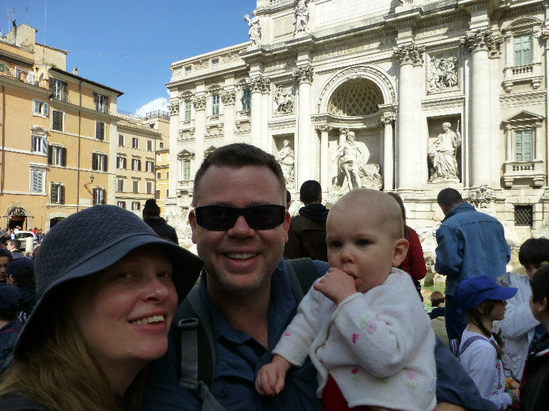 Selfie in front of the Trevi Fountain