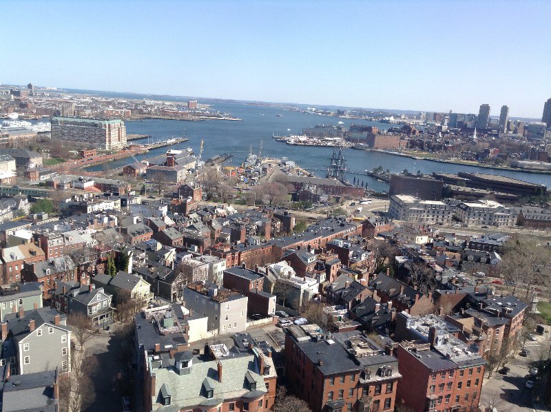 View of Boston from bunker hill monument