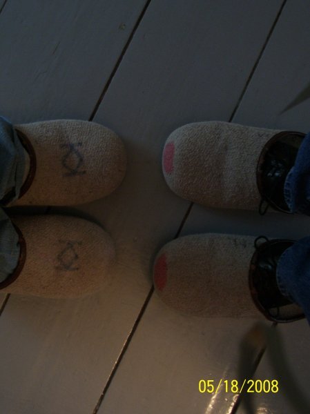 The slippers we had to wear
