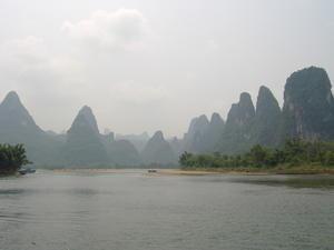 Guilin-Yangshou in a tiny boat with no A/C