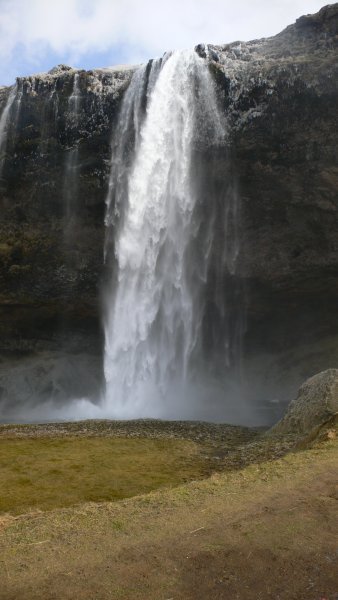 The famous waterfall on the south shore