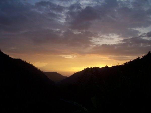 Viewing sunset from the Andes