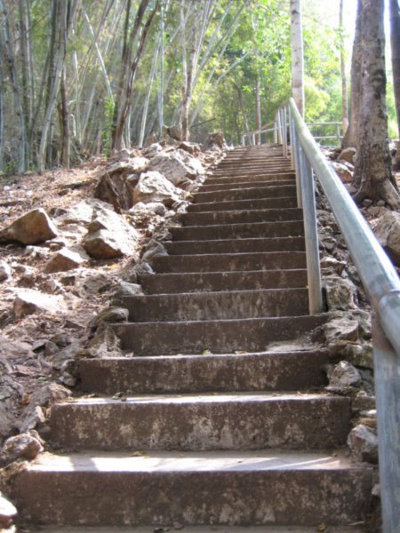 Stairway to the lookout over Konyu Cutting