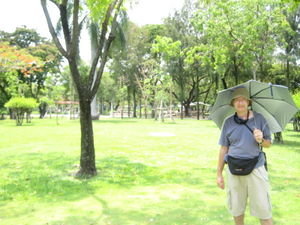 It's hot - not raining in Lumpini Park