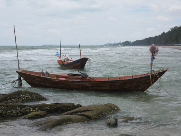 Boats at Ban Phae Beach