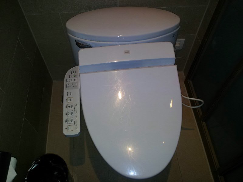 Nice - warm toilet seat and auto flush