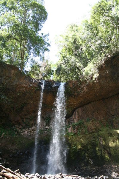 Waterfall on trek round San Monorom