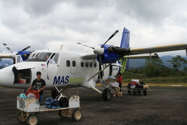 The light aircraft that made the journey across the mountains into Bario