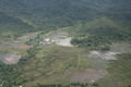 Bario valley and wet paddy seen from the air