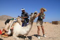 A camel, Anny and our Bedouin guide