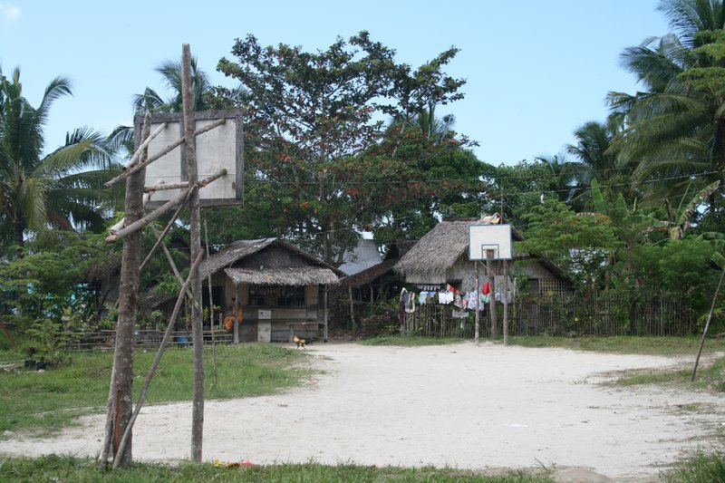 basketball court in small village north of Port Barton