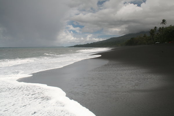 The incredible black beach at the Tangkoko-Batuangas Dua Saudara Nature Reserve
