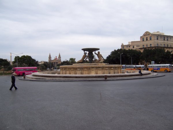 The tritons fountain in Valetta